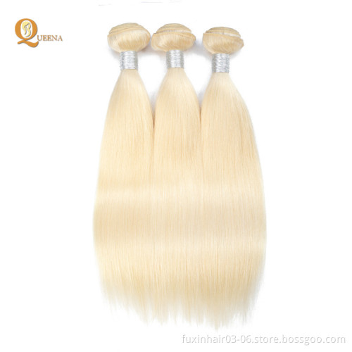 613 Virgin Hair 10a Bundles Hair Weave Blonde Remy Hair Brazilian WEAVING Machine Double Weft Jerry Curl
